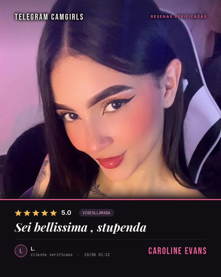 Caroline Evans🩷🎀 verified review: Sei bellissima , stupenda